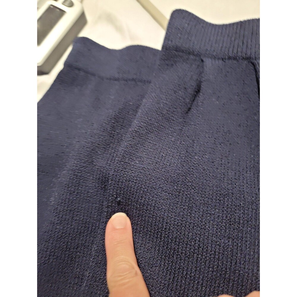 St. John Separates Navy Santana Knit Midi Skirt Size 8 Beautiful Made in USA - Picture 9 of 17